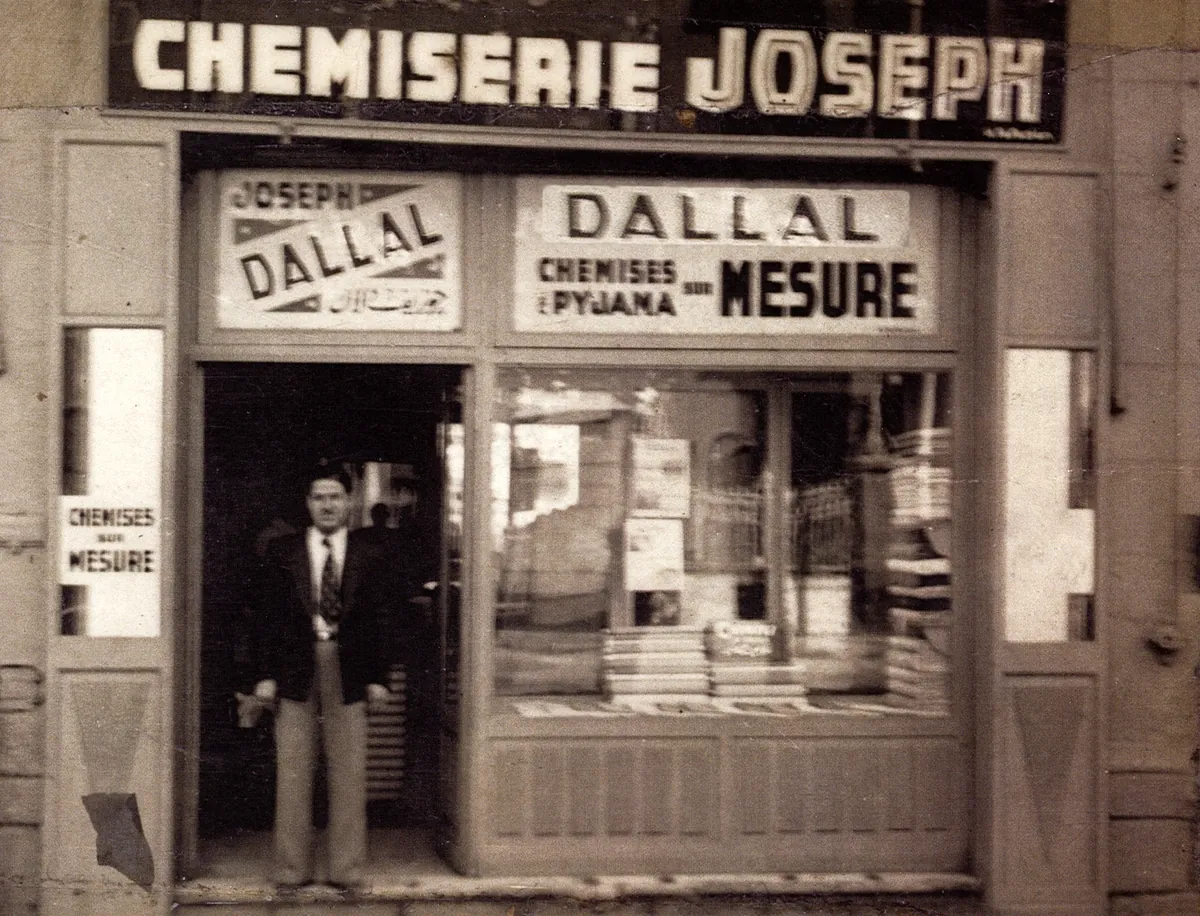 Joseph Dallal's original chemiserie storefront