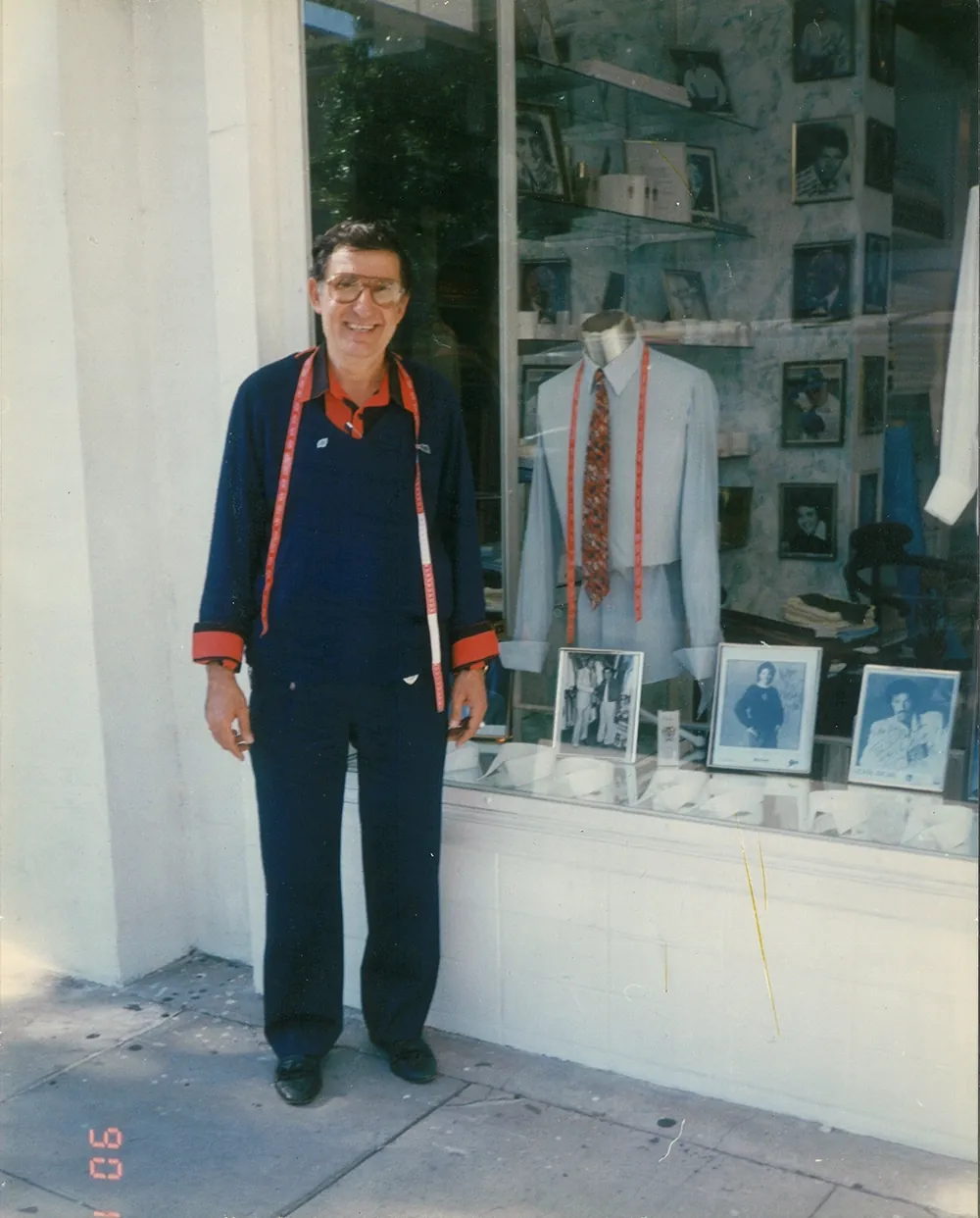 Mr. Alex outside his Santa Monica Boulevard storefront